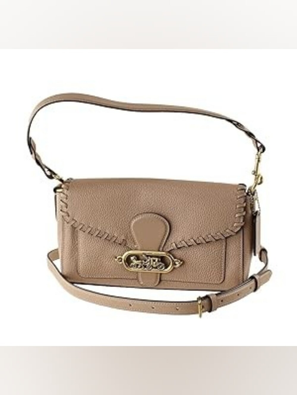 Coach Women's Jade Shoulder Bag with Whipstitch (Taupe)